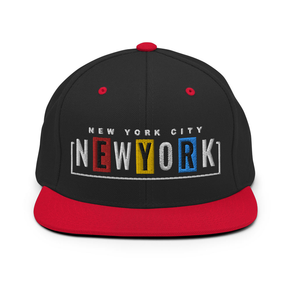 New York City Embroidered Boxed Snapback Hat, NYC
