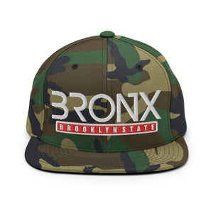Bronx Brooklyn State Embroidered Snapback Hat, NYC, New York