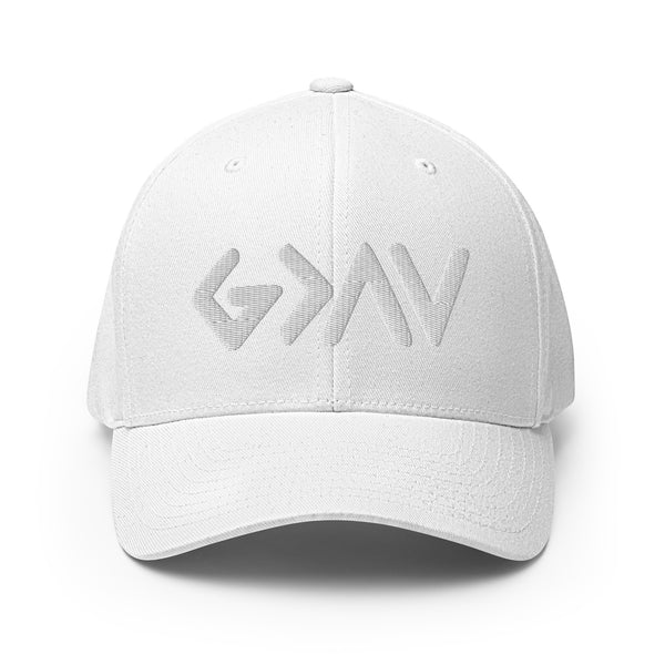God Greater Than Highs and Lows, 3d Puff Embroidered Flex Fitted Cap - Christian Hat