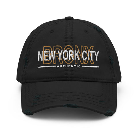 Bronx New York City Embroidered Distressed Dad Hat, NYC