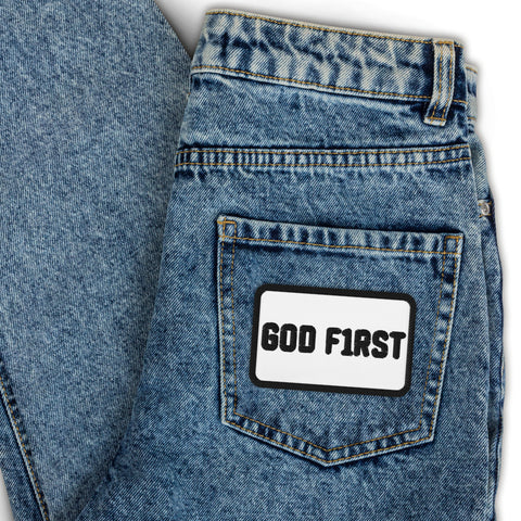 God First (1) Embroidered patches - Christian Patches For Hats, Clothing and Bags