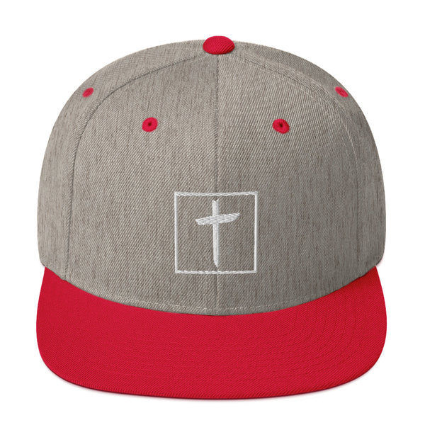 The Cross with Box Snapback Christian Hat