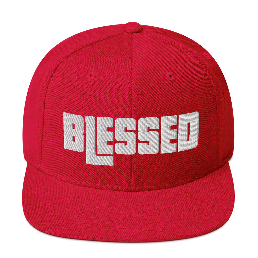 Blessed Snapback Christian Hat 3D Puff Embroidered Print, Christian Apparel