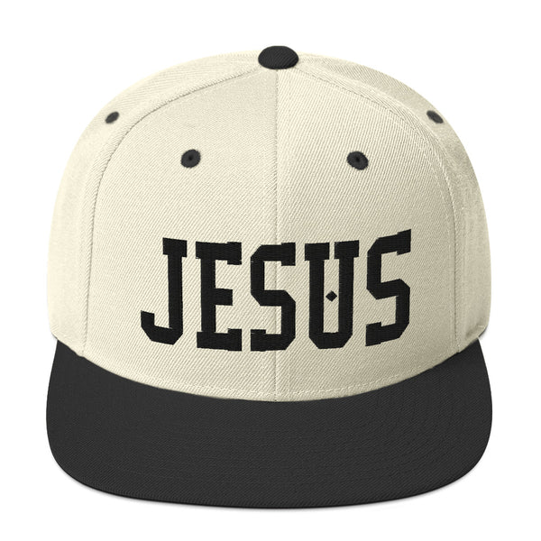 Jesus, Black Thread Embroidered - Christian Hat