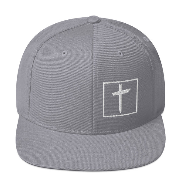 The Cross, White Thread Embroidered - Christian Hat