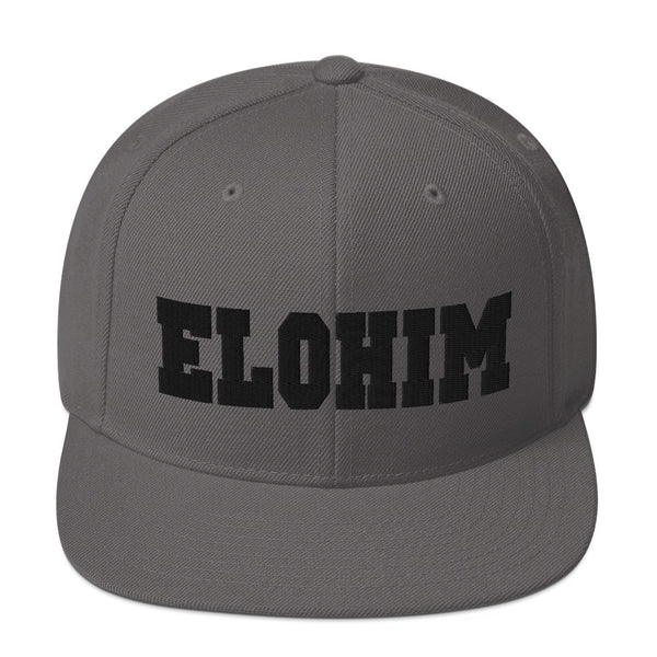 Elohim is the almighty God (B) Embroidered Snapback Hat - Christian Hat