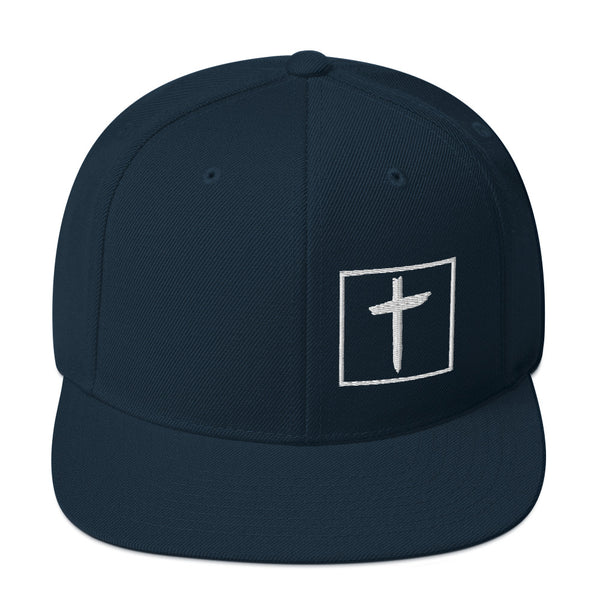The Cross, White Thread Embroidered - Christian Hat