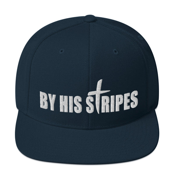 By His Stripes Embroidered Snapback Hat - Christian Hat