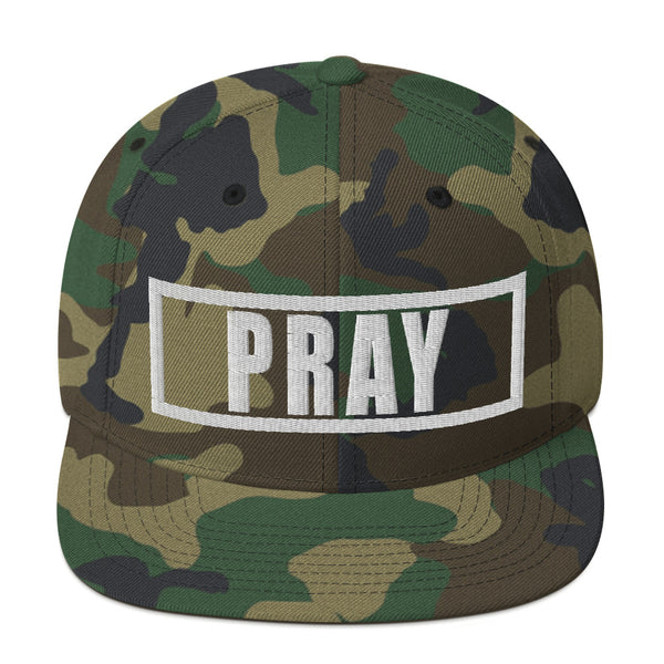 Pray Snapback Christian Hat 3D Puff Print