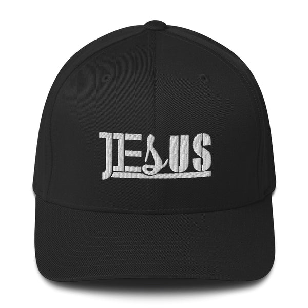 Jesus Type Font Structured Twill Christian Hat 3D Puff Print