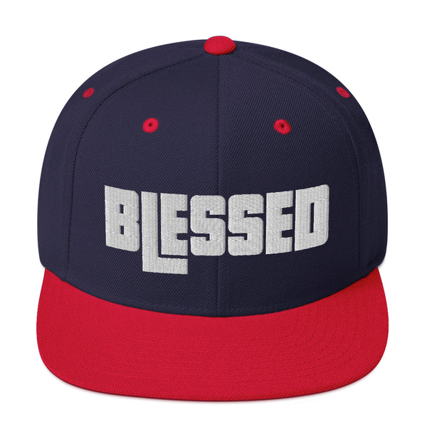 Blessed Snapback Christian Hat 3D Puff Embroidered Print, Christian Apparel