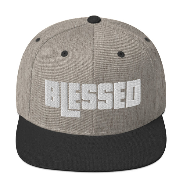 Blessed Snapback Christian Hat 3D Puff Embroidered Print, Christian Apparel