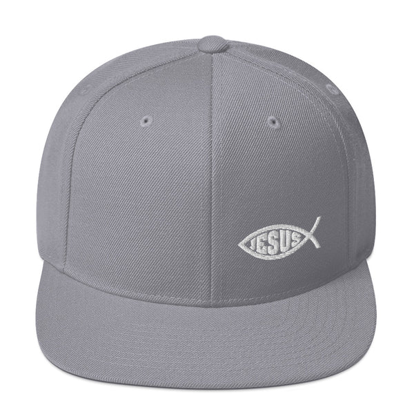 Jesus Fish Left Snapback Christian Hat