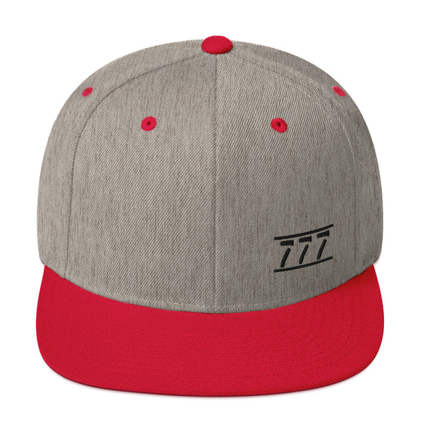 777 Black Embroidered Snapback Hat, Christian Hat, Christian Apparel