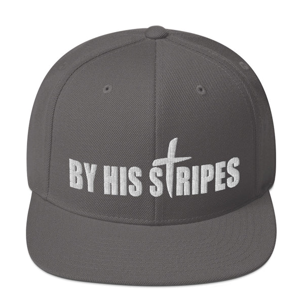 By His Stripes Embroidered Snapback Hat - Christian Hat