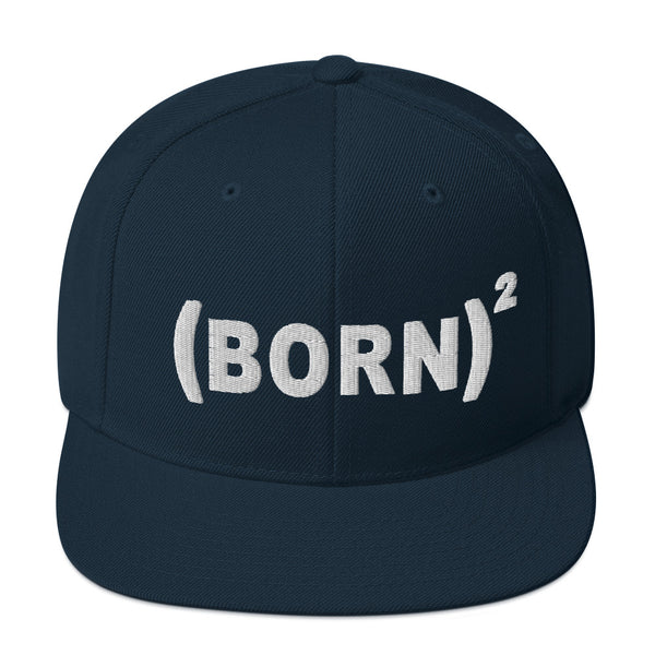 Born Again, 3d Puff Print w/White Thread, Christian Hat