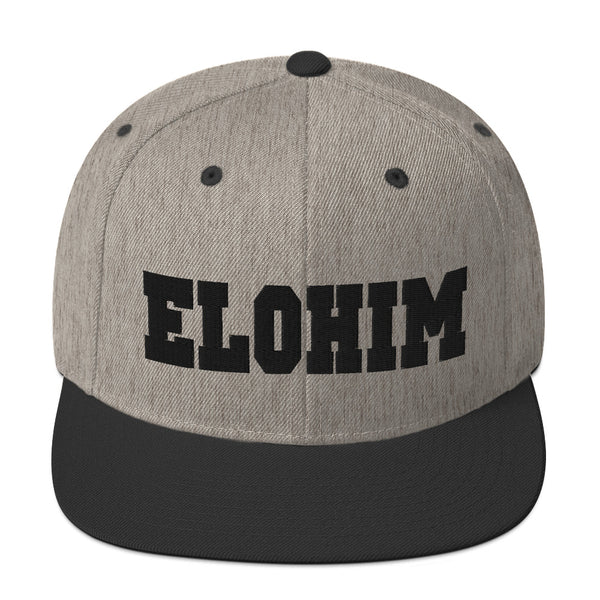 Elohim is the almighty God (B) Embroidered Snapback Hat - Christian Hat