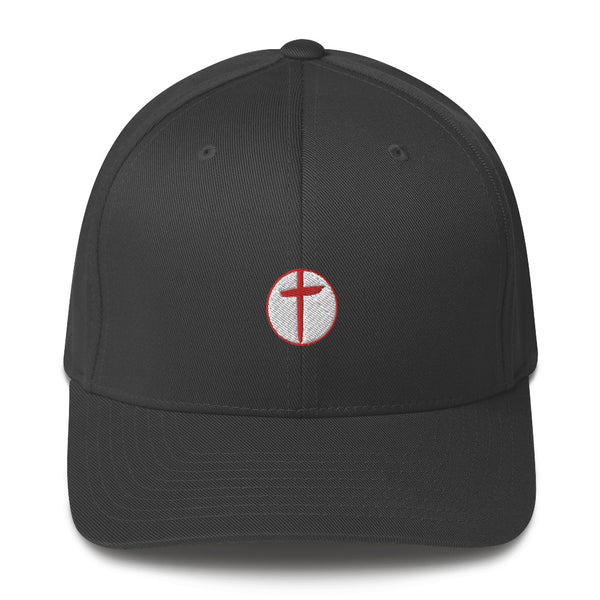 Circled Cross Structured Twill Christian Hat