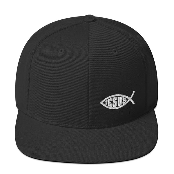 Jesus Fish Left Snapback Christian Hat