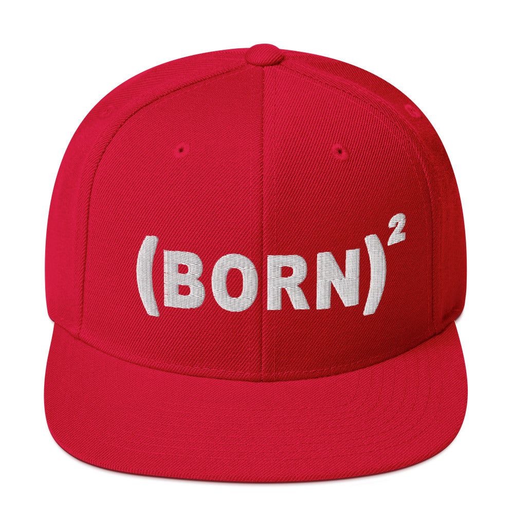 Born Again, 3d Puff Print w/White Thread, Christian Hat