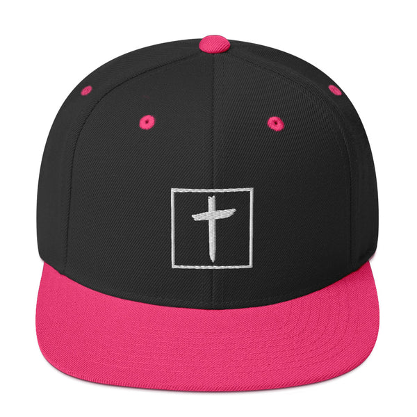 The Cross with Box Snapback Christian Hat