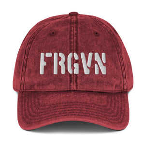 FRGVN Forgiven Vintage Cotton Twill Hat 3D Puff Embroidered Print - Christian Hat