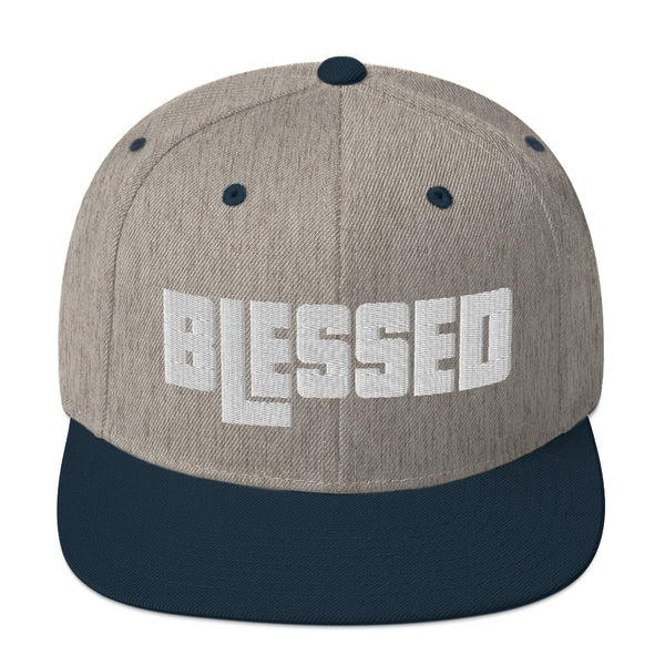 Blessed Snapback Christian Hat 3D Puff Embroidered Print, Christian Apparel