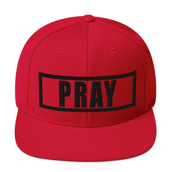 Pray Snapback Christian Hat 3D Puff Print