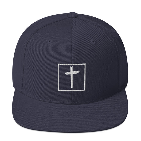 The Cross with Box Snapback Christian Hat