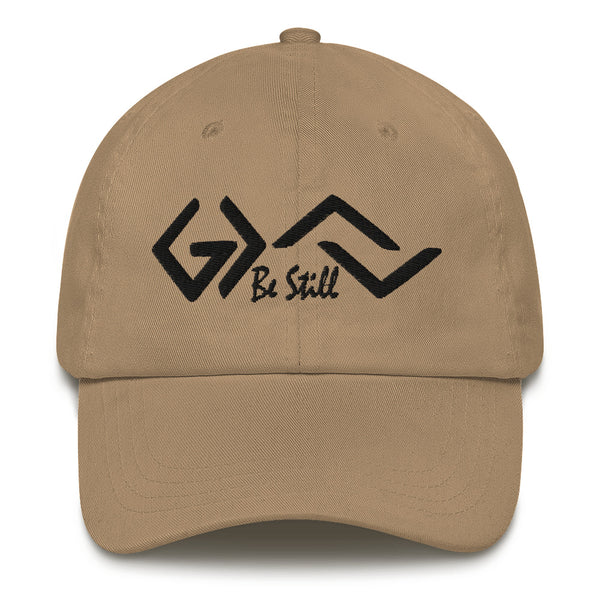 Be Still and Know, God Is Greater Than Highs and Lows, Black Thread Embroidered - Christian Hat