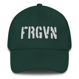 FRGVN Forgiven, 3d Puff White Thread Embroidered Dad Hat - Christian Hat