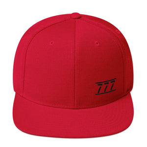 777 Black Embroidered Snapback Hat, Christian Hat, Christian Apparel