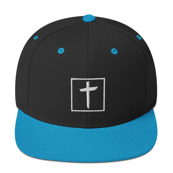 The Cross with Box Snapback Christian Hat