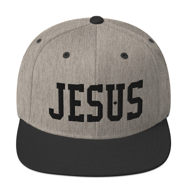 Jesus, Black Thread Embroidered - Christian Hat