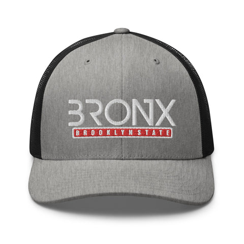 Bronx Brooklyn State Embroidered Trucker Cap, New York Hat, NYC