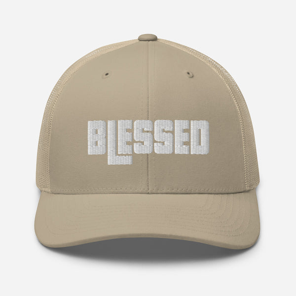 Blessed Embroidered Trucker Cap - Christian Hat