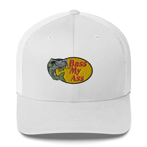 Bass My Ass Embroidered Trucker Hat, Bass Pro Shop Hat, Fishing Hat, Catfish