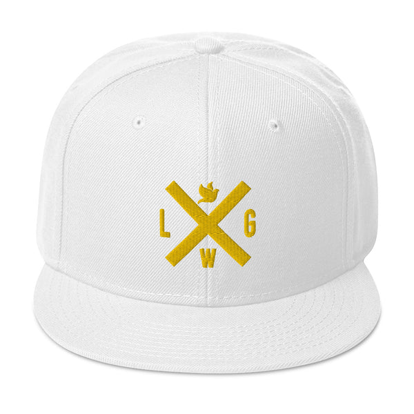 Let God Work, 3d Puff Gold Thread Embroidered - Christian Hat