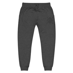 Let God Work Black Thread Embroidered Unisex fleece sweatpants, Christian Apparel