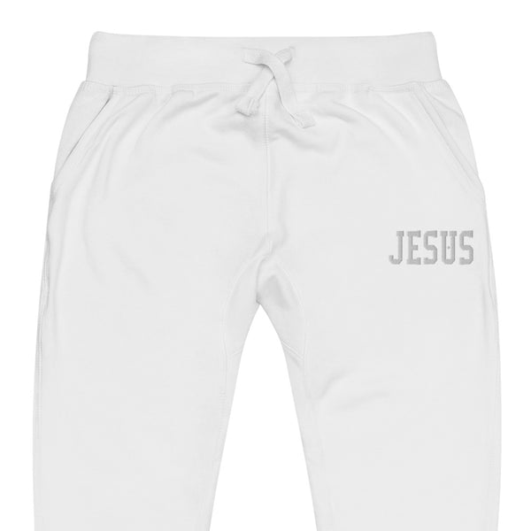Jesus W Thread Embroidered Unisex fleece sweatpants