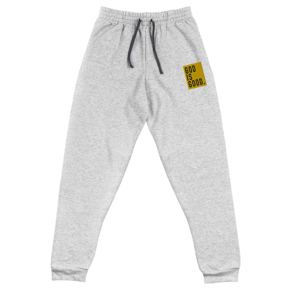 God Is Good y/ Embroidered Unisex Joggers, Christian Apparel