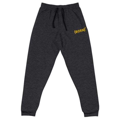 Born Again y/ Embroidered Unisex Joggers, Christian Apparel